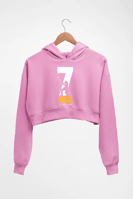 MS Dhoni (MSD) Crop HOODIE FOR WOMEN