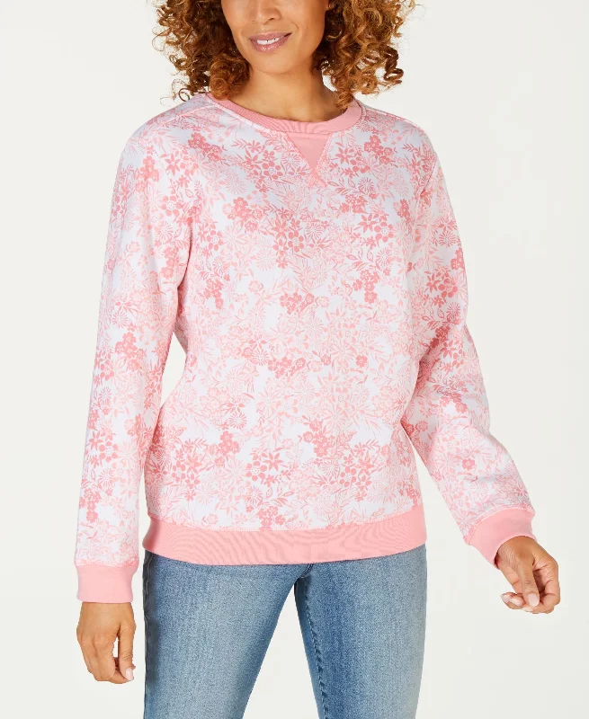 Karen Scott Floral Print Sweatshirt