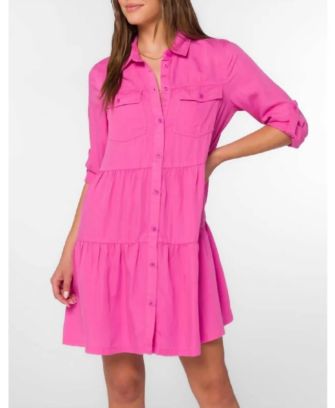 Velvet Heart Bree Dress In Barbie Pink