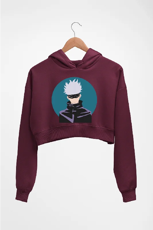 Gojo Satoru Anime Crop HOODIE FOR WOMEN