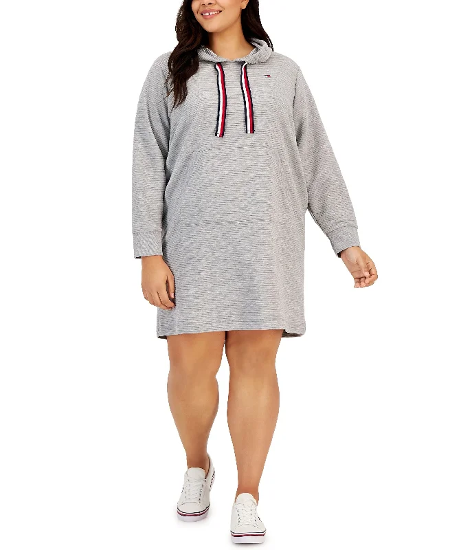 Plus Size Ottoman Hoodie Dress