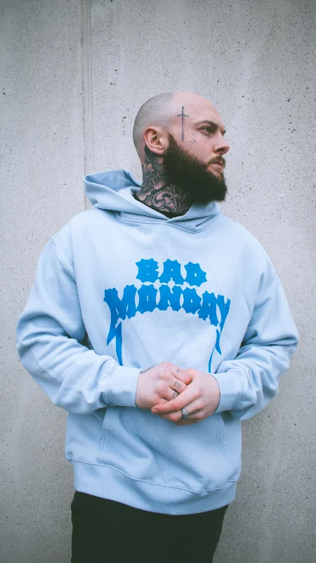 Relaxed Fit Logo Hoodie Powder Blue