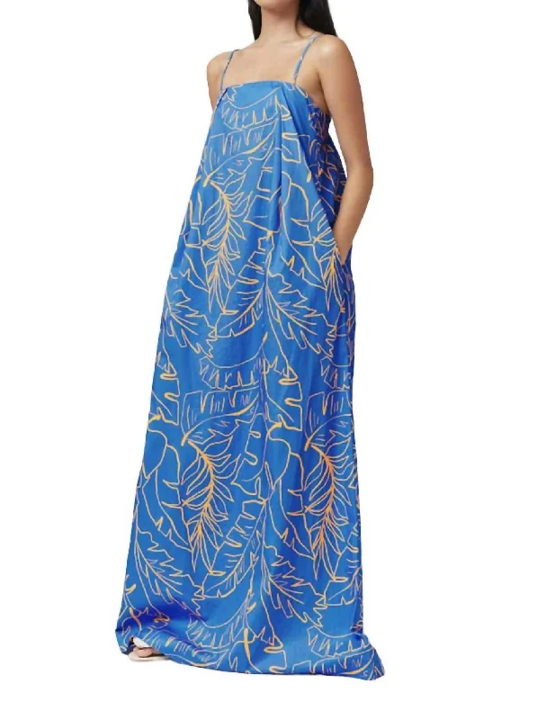 Gabby Maxi Trapeze Dress In Print