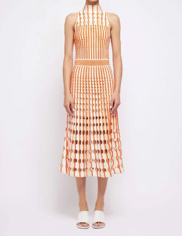 Nash Midi Dress In Flame