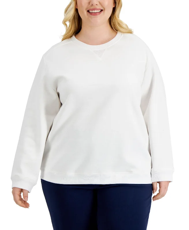 Karen Scott Plus Size Crewneck Sweatshirt