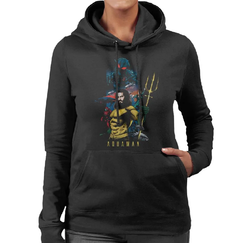 Aquaman Vs Black Manta Women's Hooded Sweatshirt