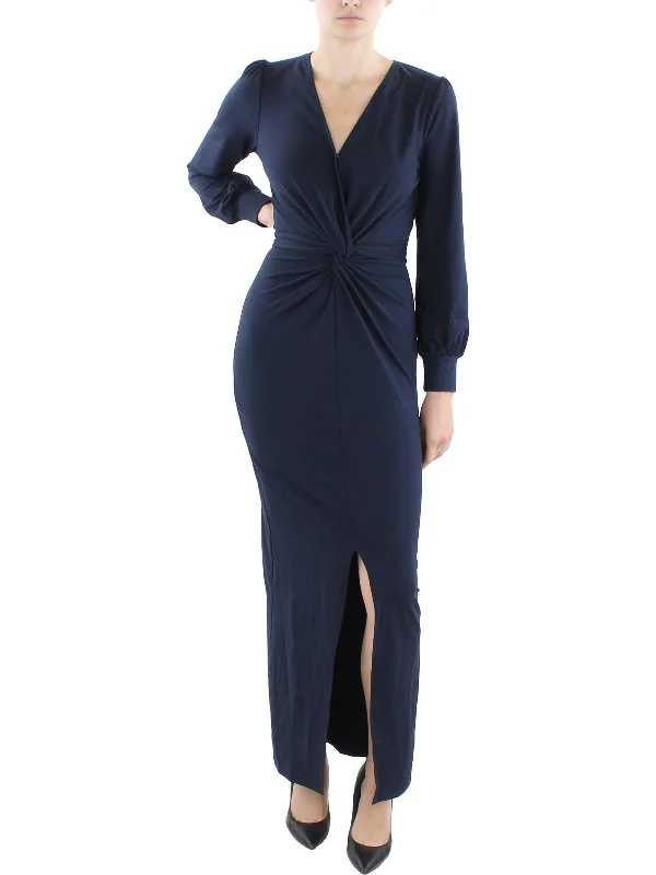 Womens Surplice Special Occasion Sheath Dress