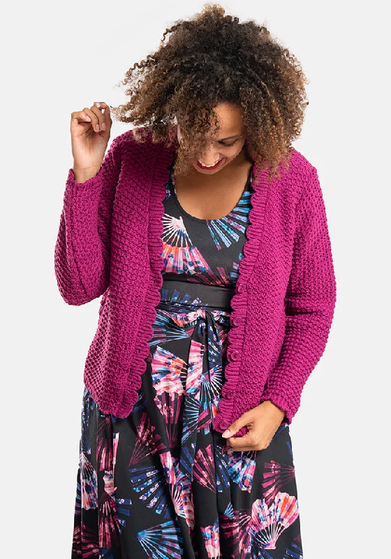 Mulberry Long Sleeve Scallop Cardigan