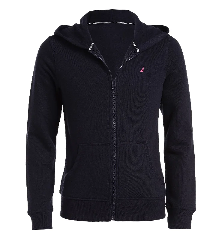 Nautica Little Girls Zip Up Fleece Hoodie