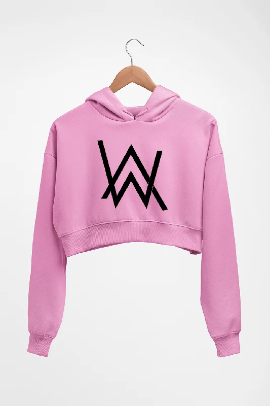 Alan Walker Front & Back Print Crop HOODIE FOR WOMEN