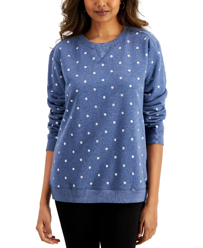 Karen Scott Dot Print Sweatshirt