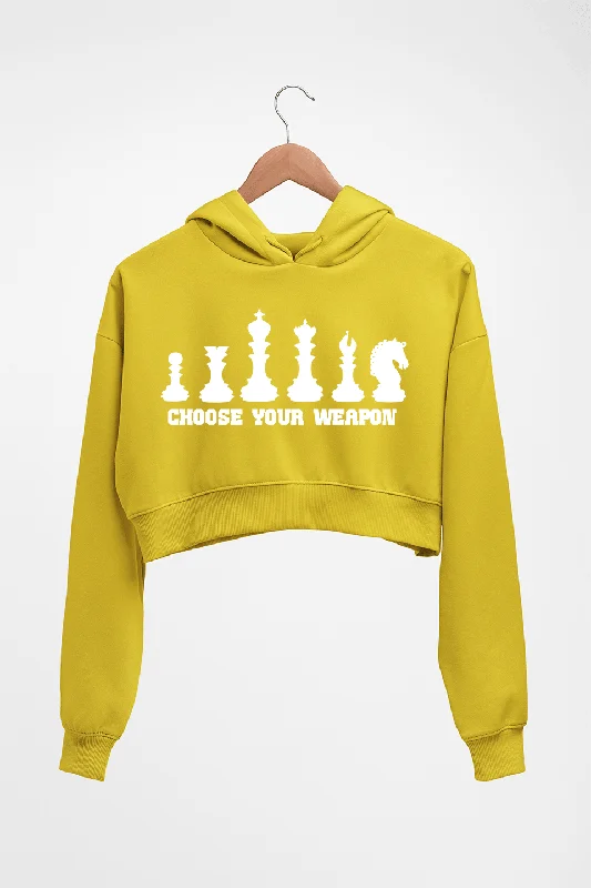 Chess Crop HOODIE FOR WOMEN