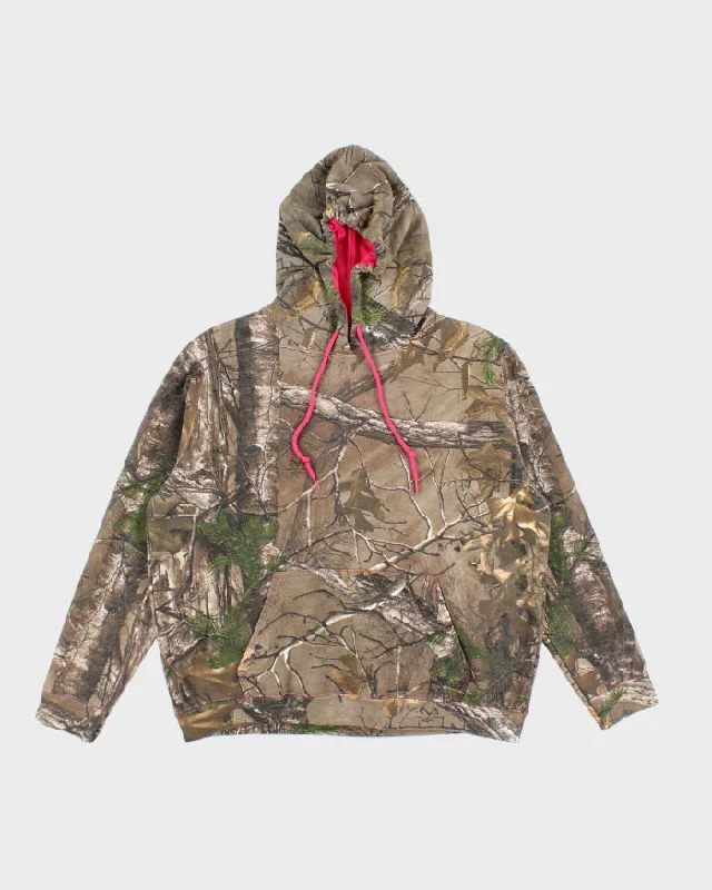 Vintage Y2K Real Tree Camouflage Boxy Fit Hoodie - L