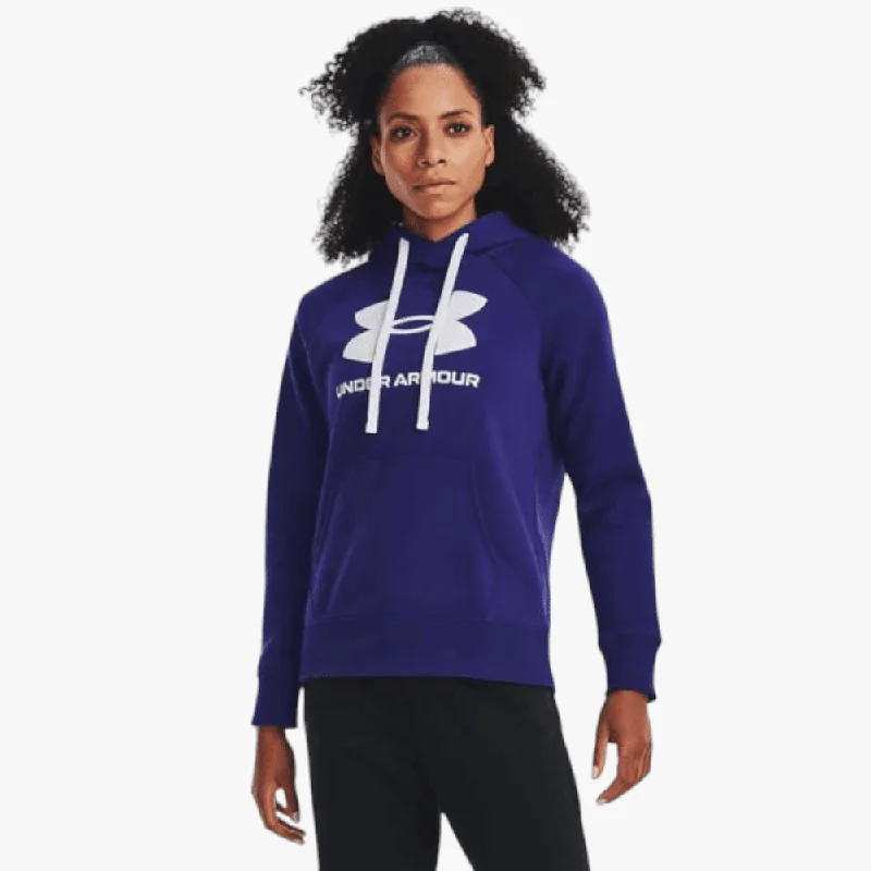 Under Armour Ladies Rival Fleece Logo Hoodie 468 Blue