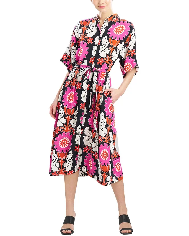 Natori Aline Belted Shirtdress