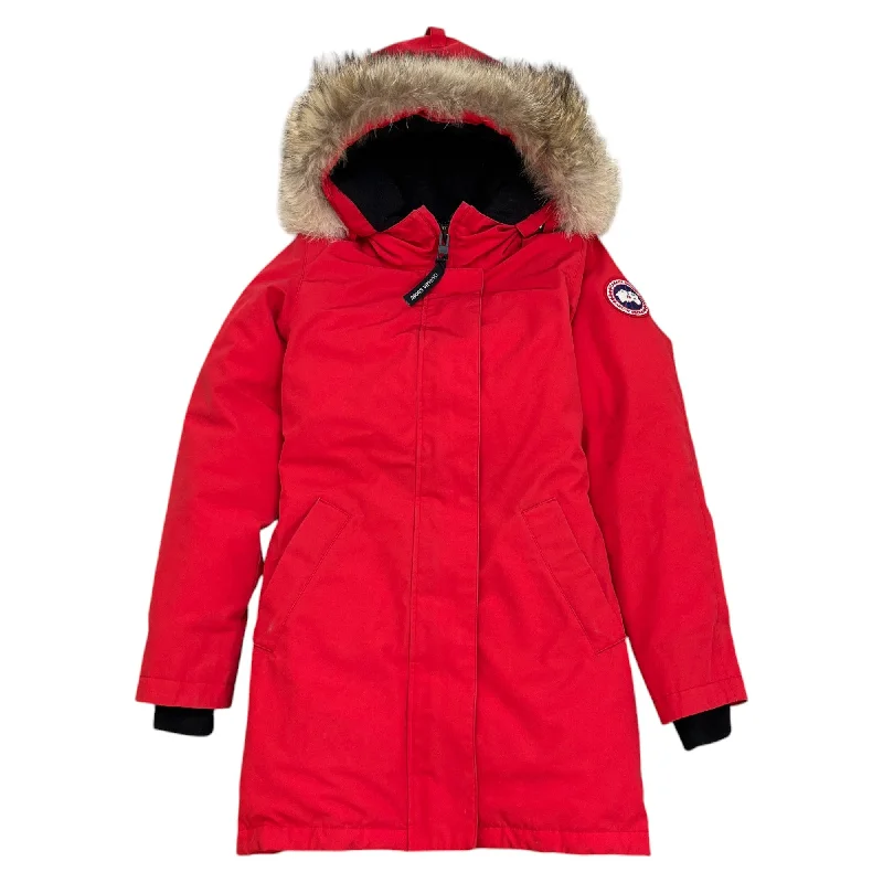 Women's Victoria Parker Down Jacket Red Size XXS