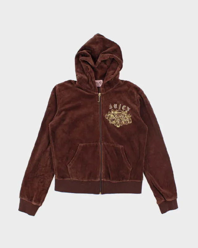 Y2k 00s Juicy Couture Embroidered Zip-Up Hoodie - M