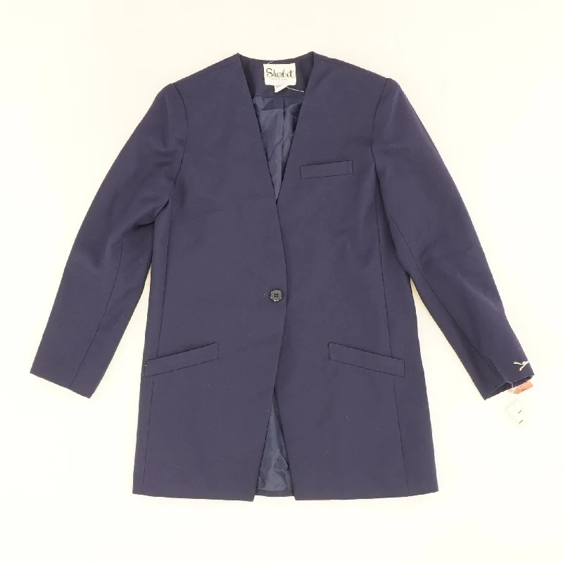 80's Navy Single Breasted Blazer