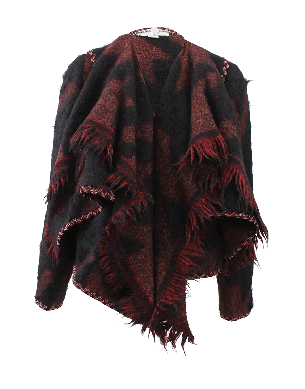 Fringe Blanket Jacket