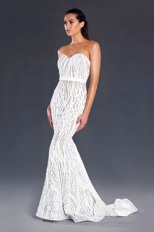 Jadore JX039 Gown - White