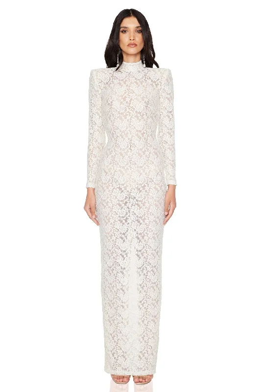 Nookie Roxana LS Gown - Ivory