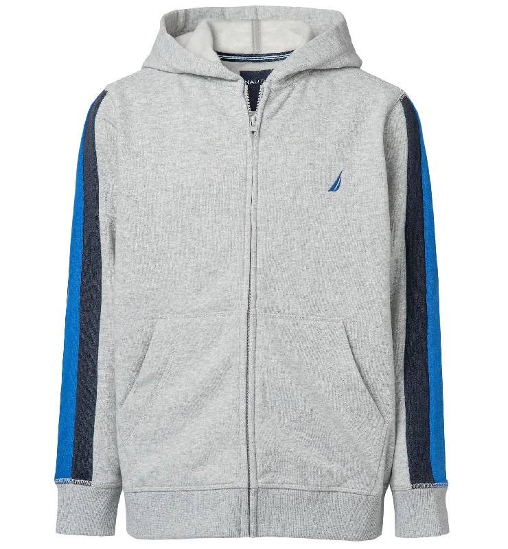 Little Boys Side Stripe Fleece Hoodie