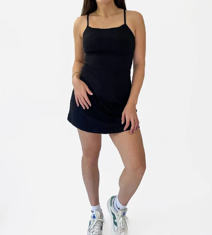 On The Go Active Dress In Black