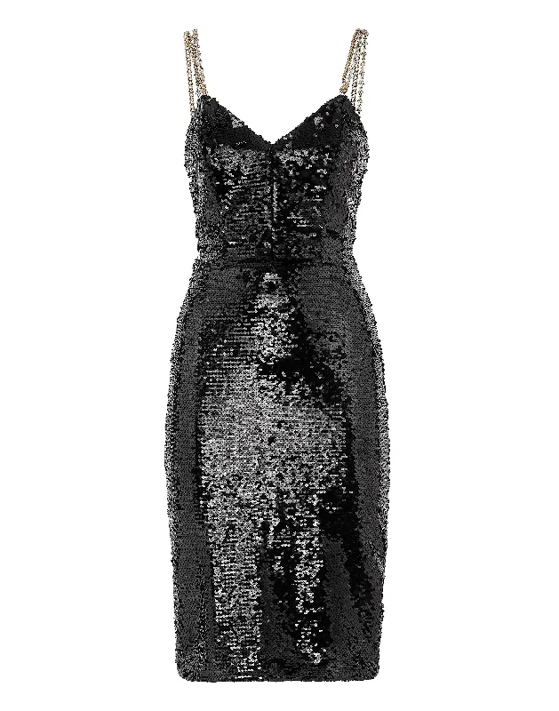 Midi Dress with Crystals