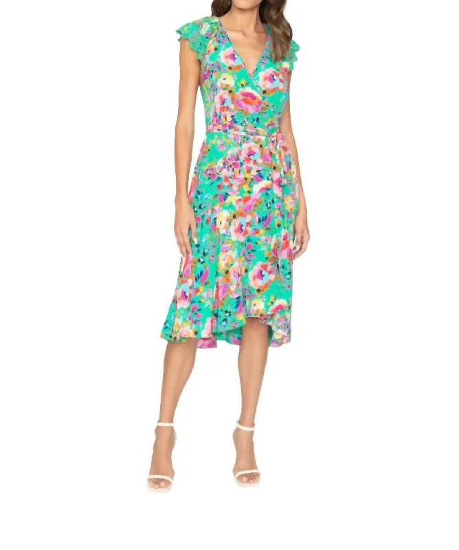 Nelia Dress In Painted Flower