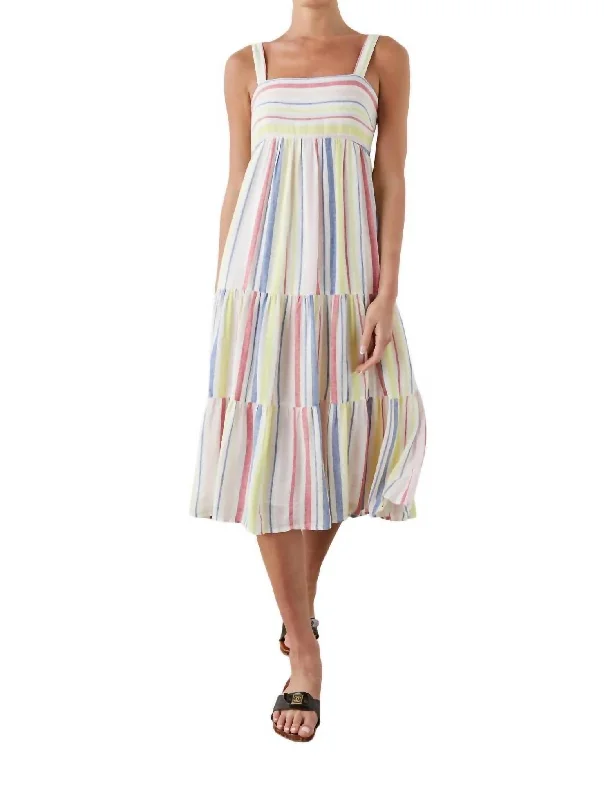 Shailene Dress In Parisail Stripe