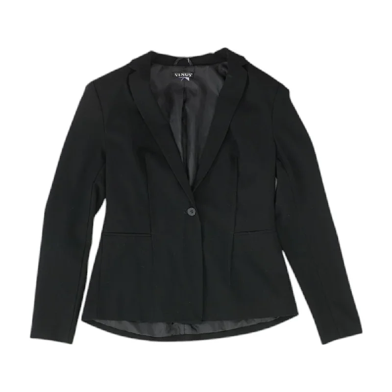 Black Solid Blazer