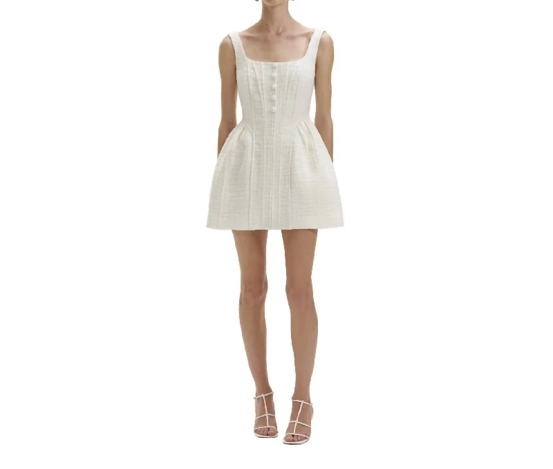 Boucle Mini Dress In Cream