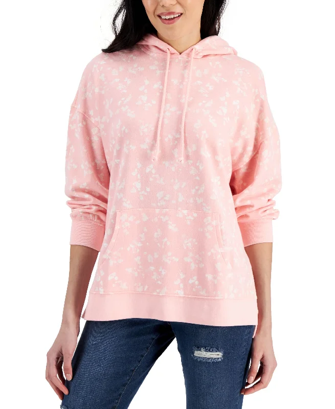 Style & Co Petite Printed Oversized Hoodie