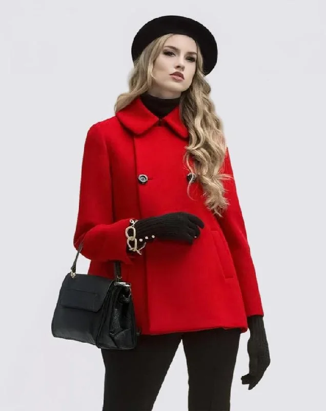 Classic Vintage Short A-Line Woolen Coat