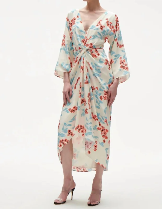 Kyle Dress In Wispy Floral Cream