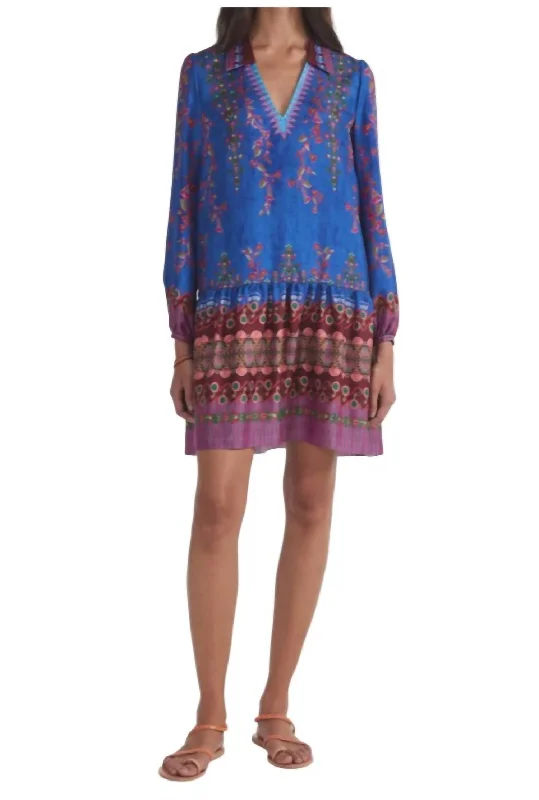 Jas Dress In Blue Multi