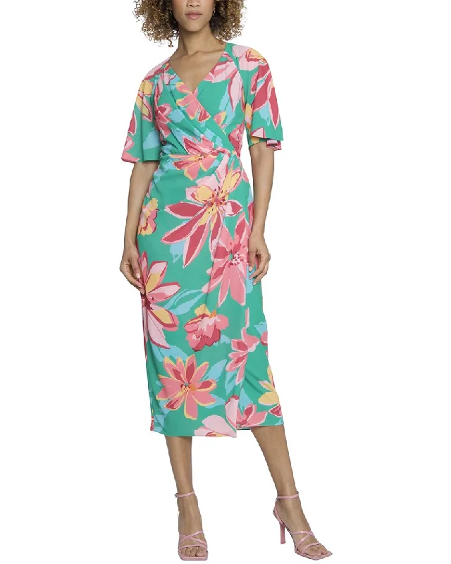 Maggy London Freesia Floral Midi Dress