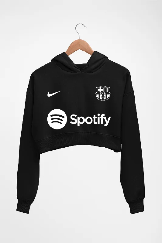 Barcelona 2022-23 Crop HOODIE FOR WOMEN