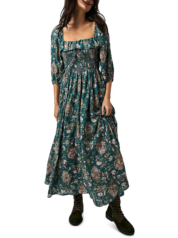 Womens Ruffled Long Maxi Dress