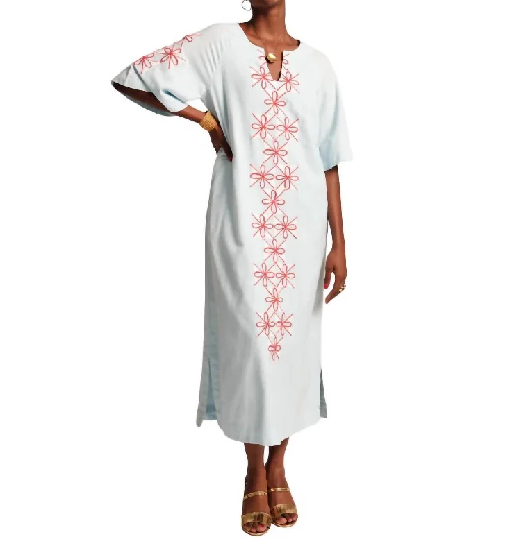 Charming Caftan In Light Blue