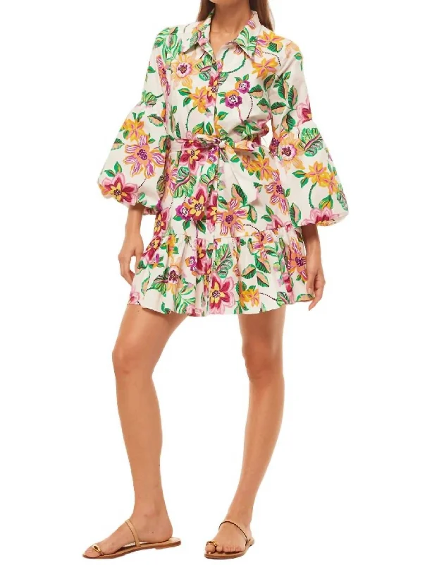 Martina Dress In Flora Exotica Poplin