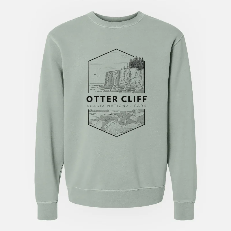 Otter Cliff - Acadia National Park - Unisex Pigment Dyed Crew Sweatshirt