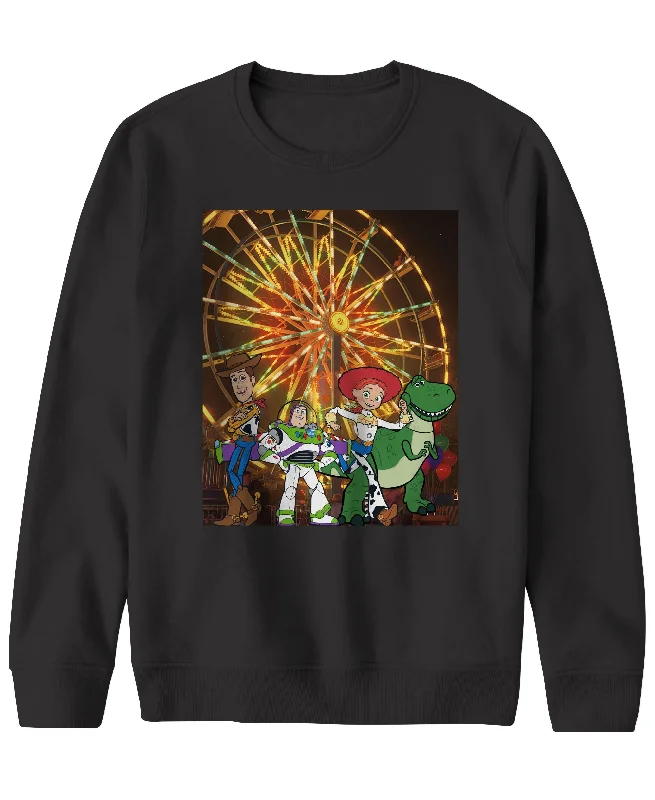 Hybrid Big Boys Toy Story Allover Print Crew Fleece Sweatshirt