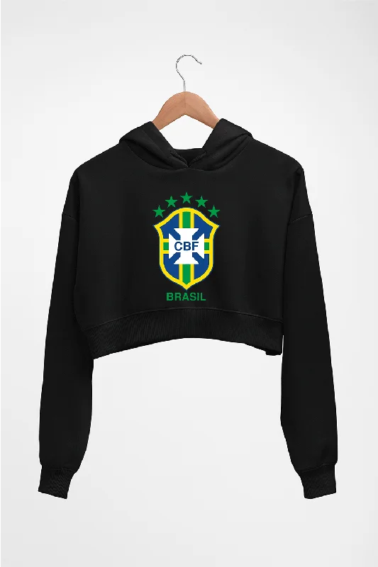 Brazil Football Crop HOODIE FOR WOMEN