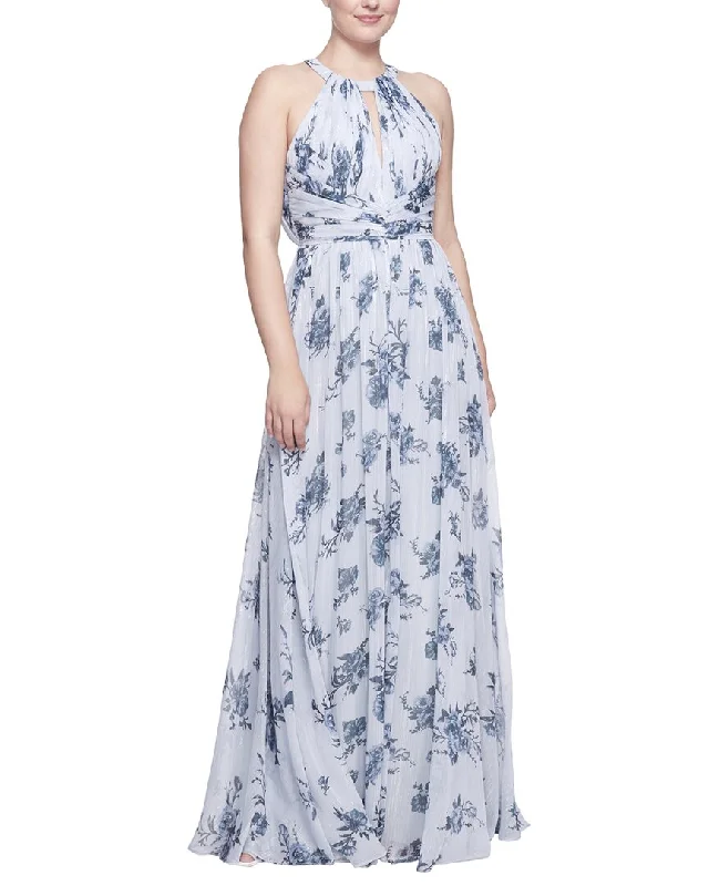 Marchesa Notte Carrara Sleeve Long Gown