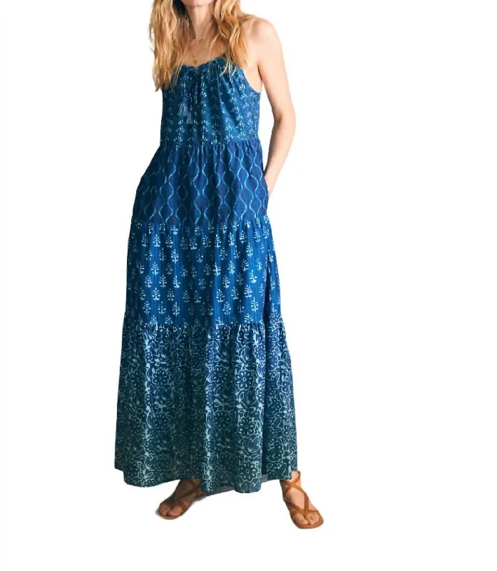 Sun Chaser Maxi Dress In Sunburst Mixed Print