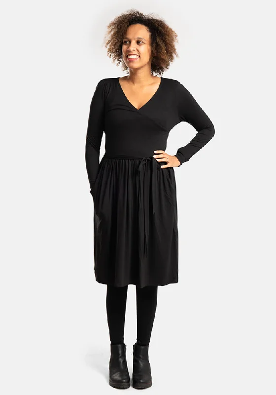 Coleen Black Viscose Dress