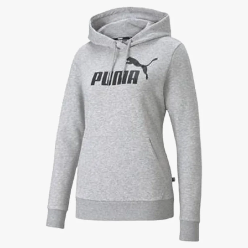 Puma Womens  Ess Logo Hoodie Fl W Light Gray Heather