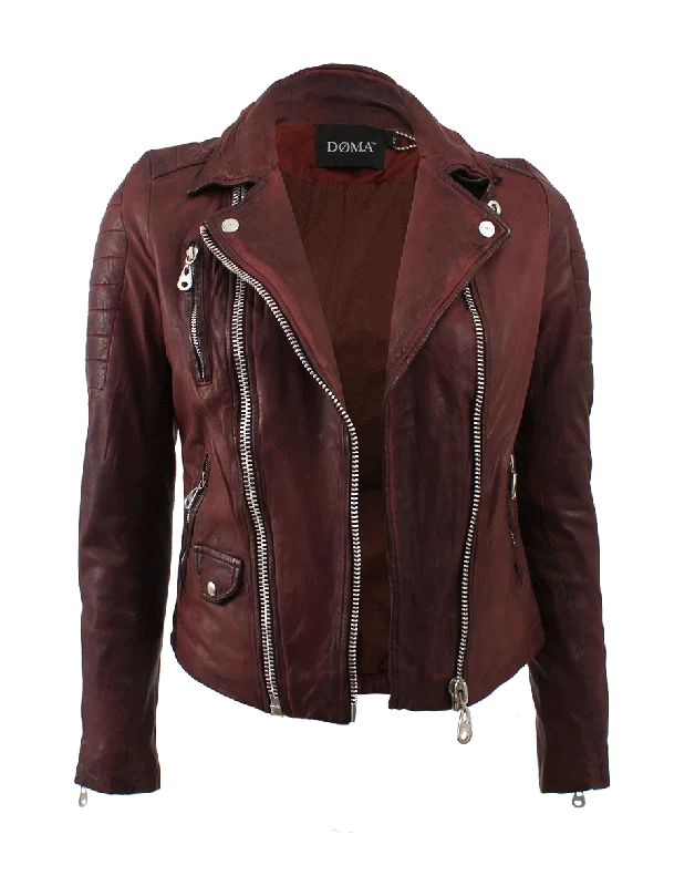 Moto Jacket With Double Front Zipper