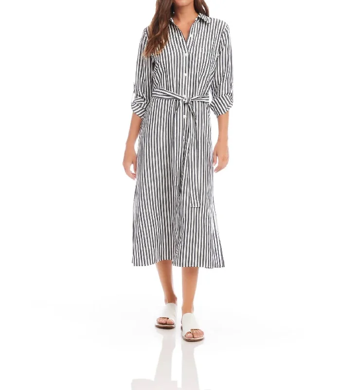 Stripe Shirtdress